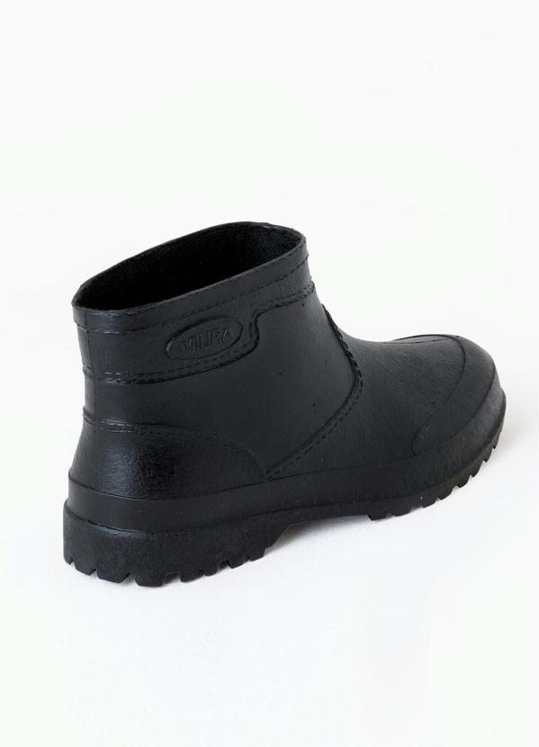 Outlet - Bota Cano Curto Preta em Sintético 2