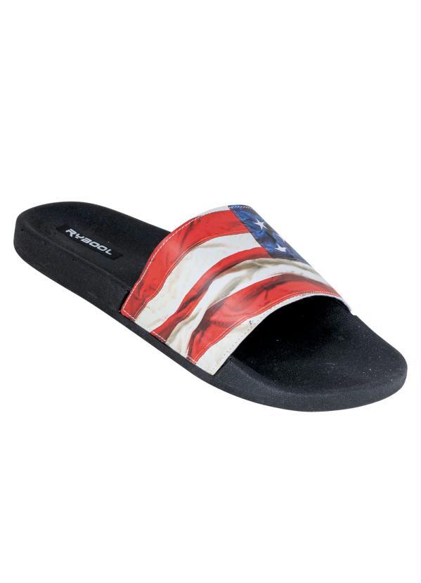 Outlet - Chinelo Preto em Sintético