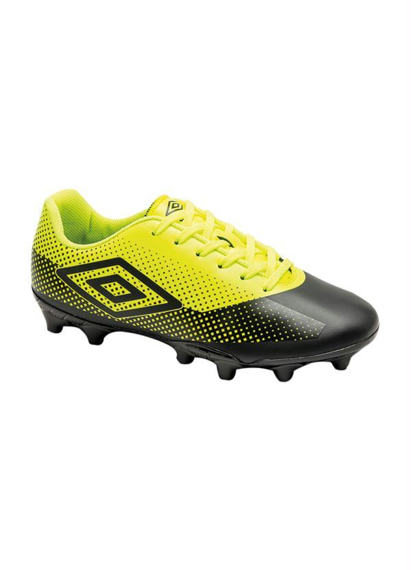 Umbro - Chuteira Campo Umbro Icon Preta e Limão