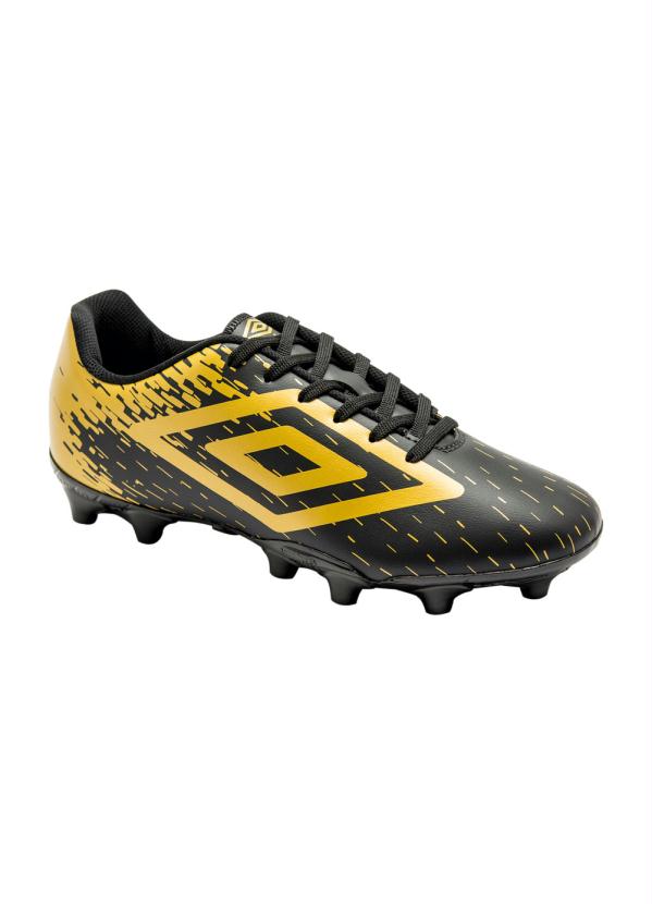 Umbro - Chuteira Campo Umbro Preto e Dourado