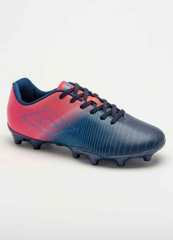 Umbro - Chuteira Campo Umbro Vibe Marinho e Coral