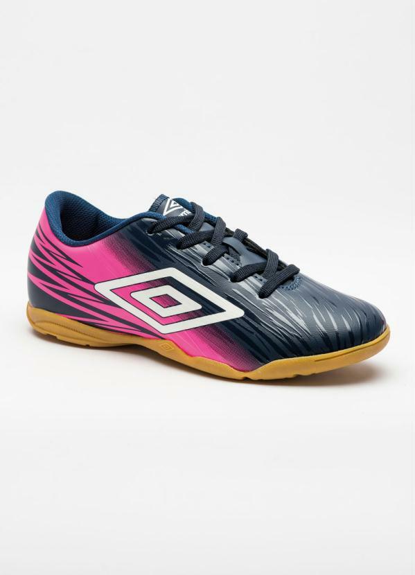 Umbro - Chuteira Indoor Umbro Hit Marinho e Rosa