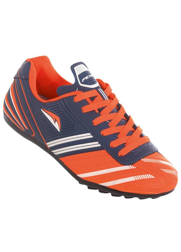 Outlet - Chuteira Society Marinho com Forro Neon