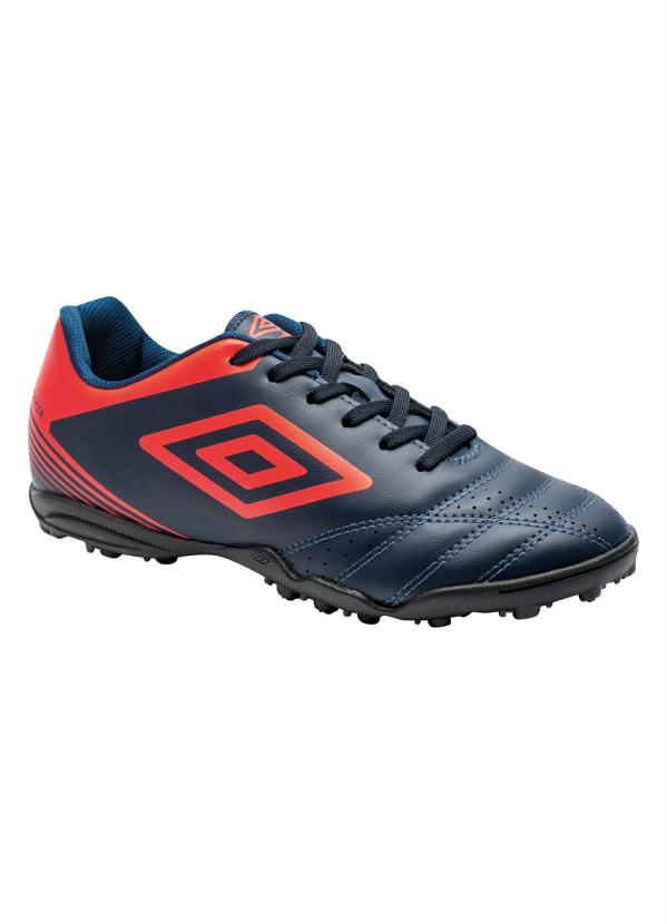 Umbro - Chuteira Society Umbro Striker Coral e Marinho