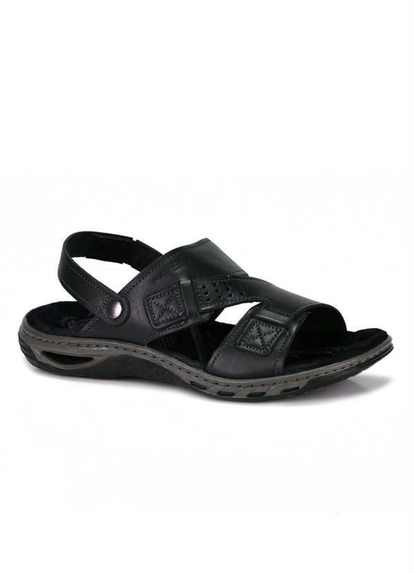 Pegada - Sandália Masculina Pegada Tira Móvel Preto