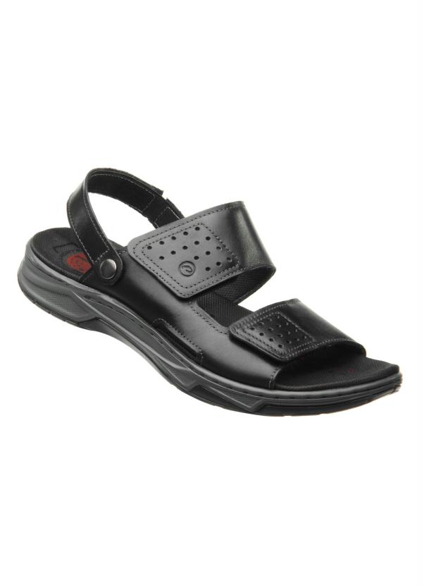 Pegada - Sandália Pegada Preta Solado com Amortecimento