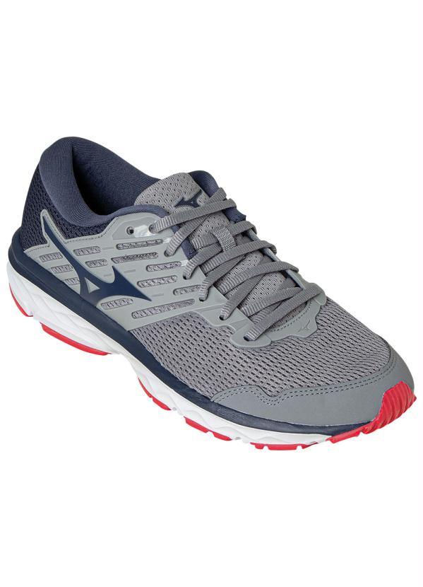 Outlet - Tênis Masculino Mizuno Hawk 3 Cinza e Marinho