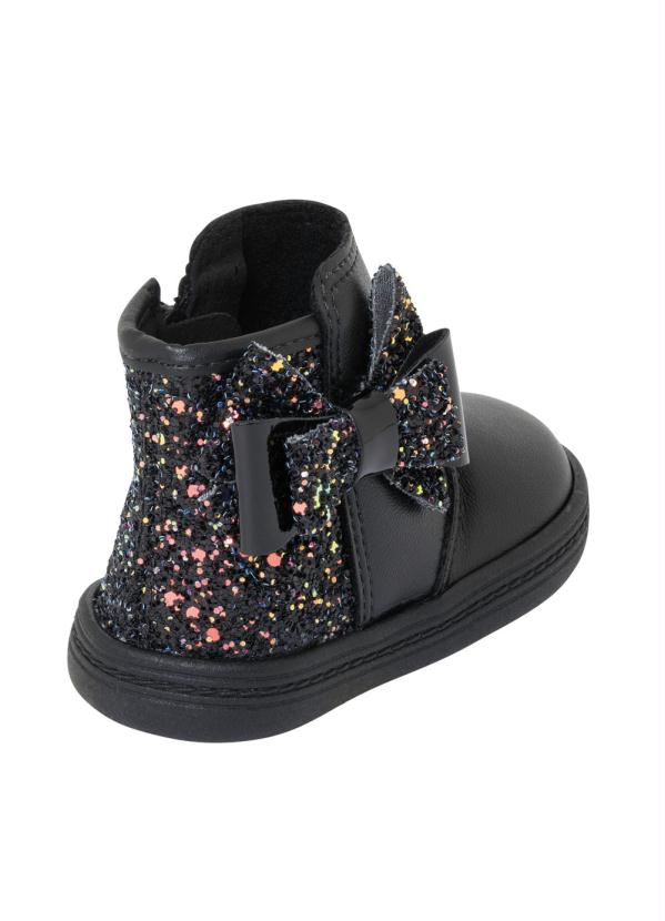 Molekinha - Bota Molekinha Preta com Laço 2