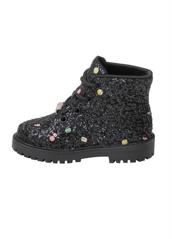 Molekinha - Bota Molekinha Preta em Sintético 3