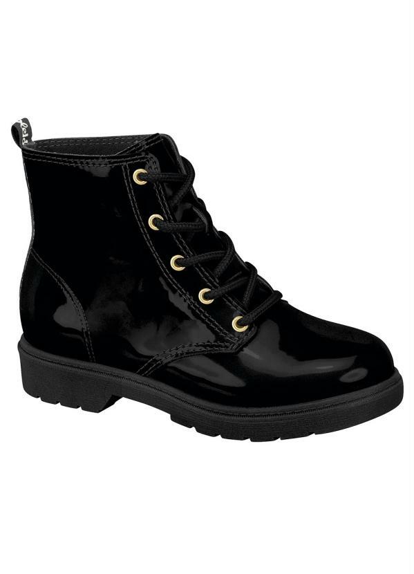 Molekinha - Bota Molekinha Preto Envernizado