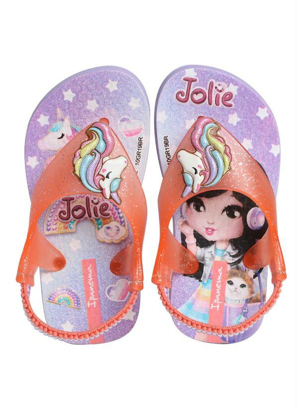 Ipanema - Chinelo Infantil Ipanema Jolie Aplicação Lilas