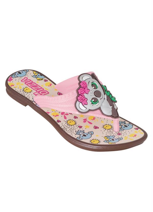 Outlet - Chinelo Infantil Rosa com Art de Coala