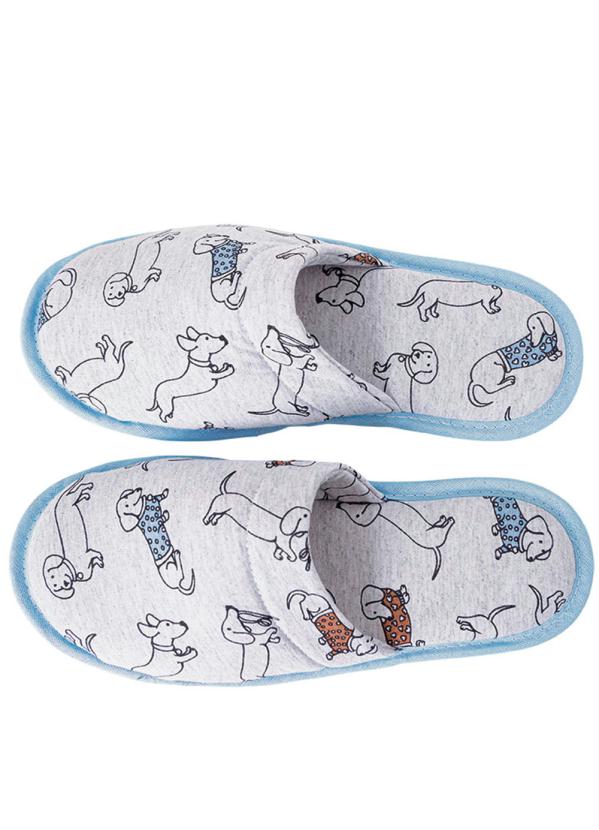 Perfecta - Chinelo Pantufa Infantil Mescla em Tecido 4