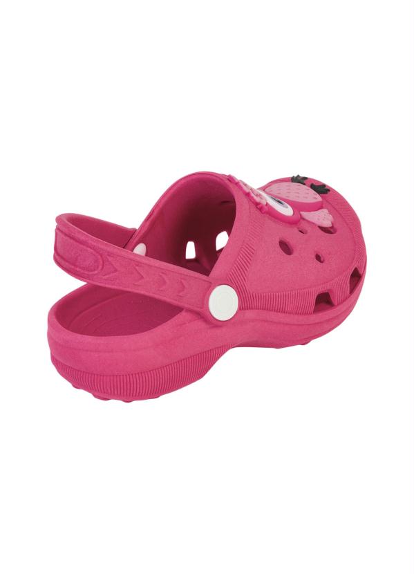 Outlet - Babuche Infantil Rosa com Detalhe de Coruja 2