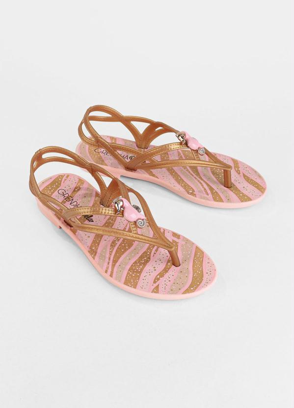 Grendene Kids Sandália Grendha Bela Cacau Dia na Praia Dourado
