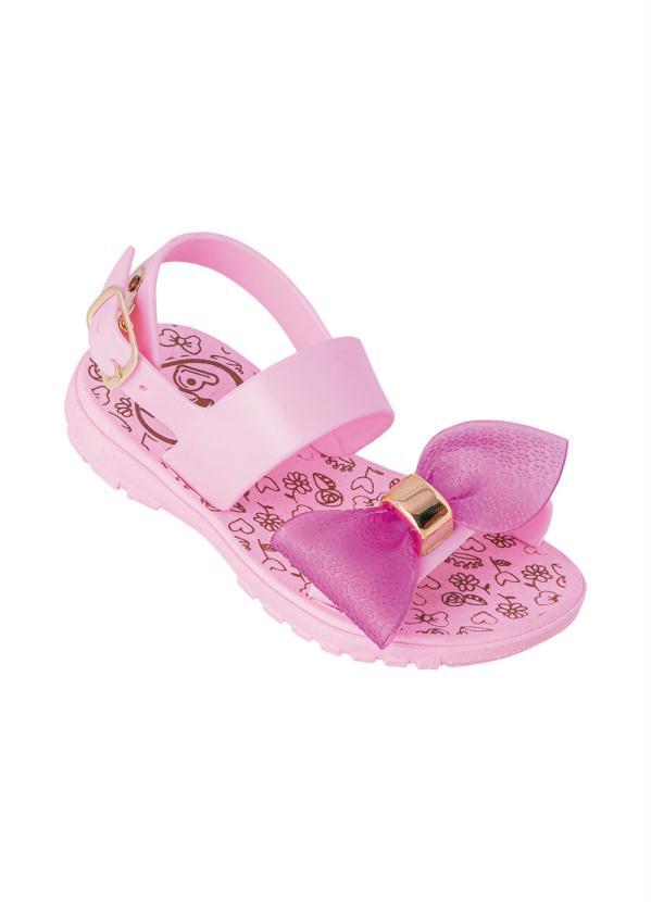 Outlet - Sandália Infantil Rosa com Laço