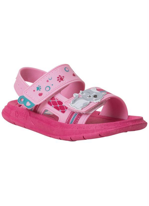 Perfecta - Sandália Infantil Rosa com Velcro