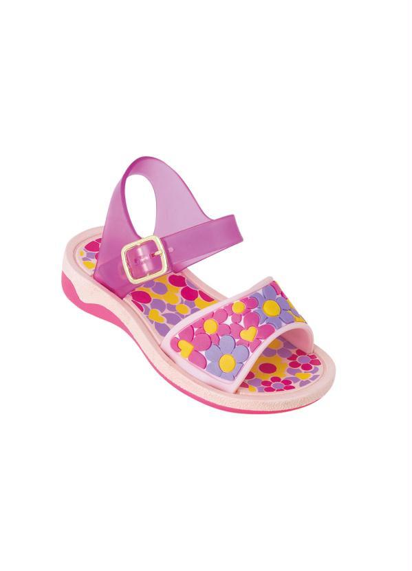 Outlet - Sandália Infantil Rosa em Material Sintético