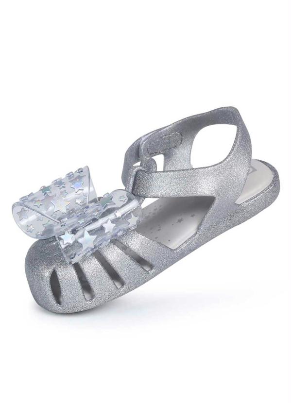 Zaxy - Sandália Infantil Zaxy Laço Prata 2