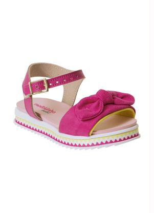 Sandália Molekinha (Pink) com Detalhe em Camurça - MOLEKINHA