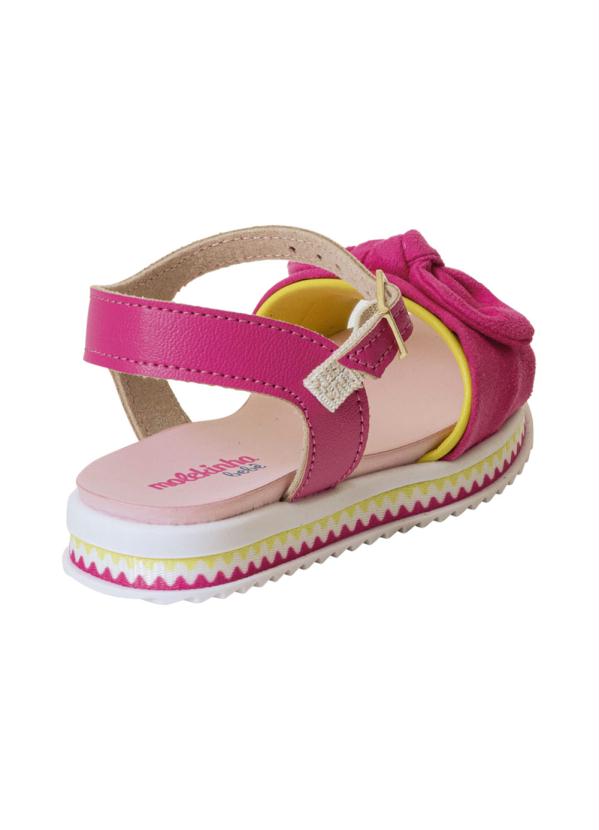 Molekinha - Sandália Molekinha Pink com Detalhe em Camurça 2