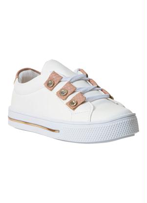 Perfecta - Tênis Infantil Branco com Detalhe de Strass - PERFECTA