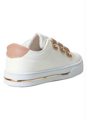 Perfecta - Tênis Infantil Branco com Detalhe de Strass - PERFECTA