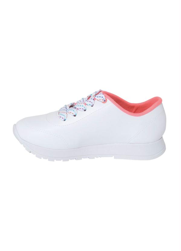 Molekinha - Tênis Molekinha Branca com Cadarço Colorido 3