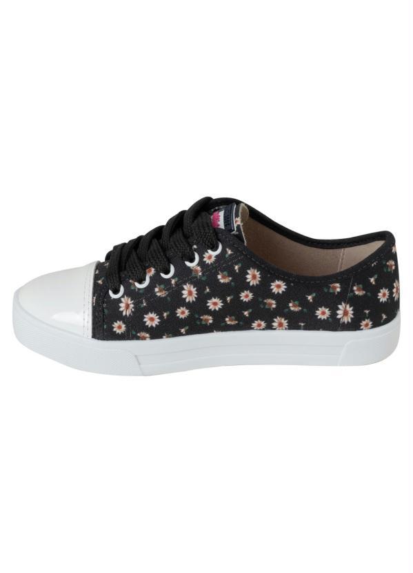 Molekinha - Tênis Molekinha Preto em Tecido Estampado 3