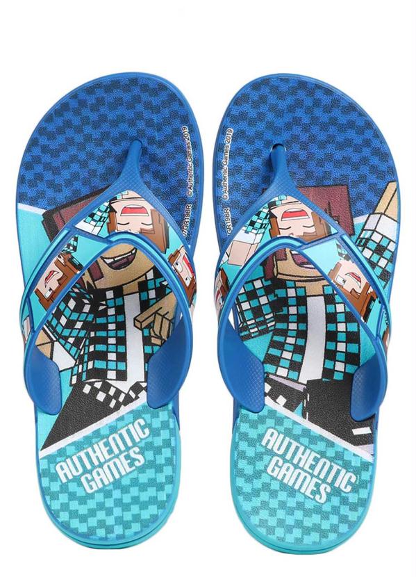 Grendene - Chinelo Infantil Grendene Authentic Games Azul