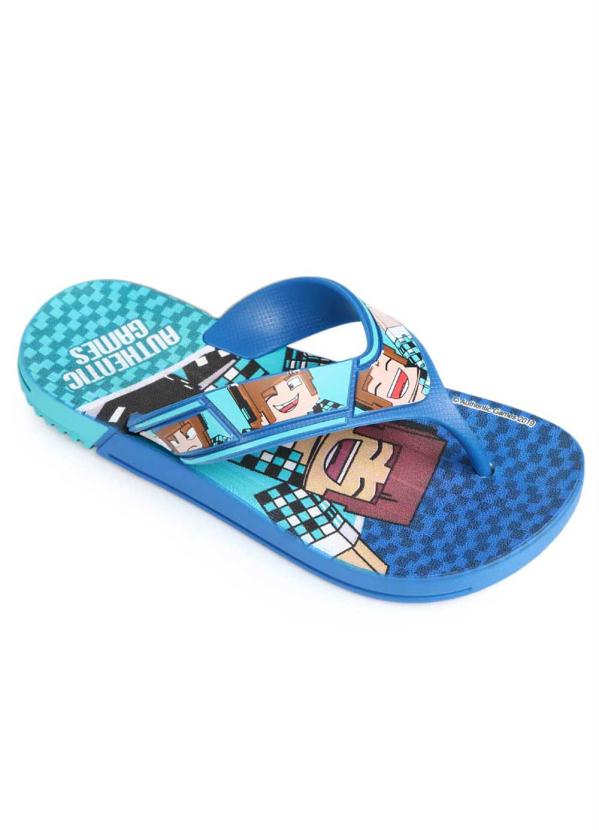 Grendene - Chinelo Infantil Grendene Authentic Games Azul 4