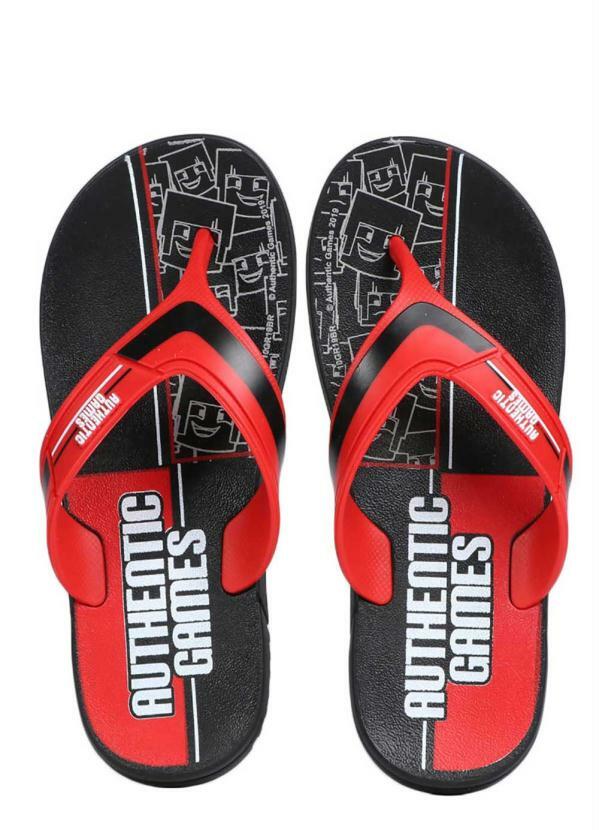 Grendene - Chinelo Infantil Grendene Authentic Games Vermelho