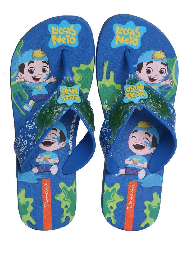 Ipanema - Chinelo Infantil Ipanema Luccas Neto Slime Azul