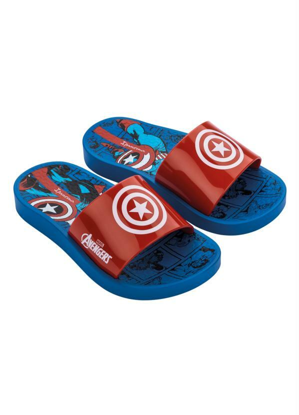 Grendene Kids - Chinelo Ipanema Marvel Slide Azul
