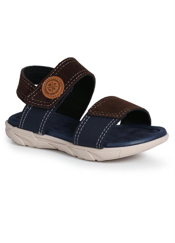 Molekinho - Sandália Infantil Molekinho Camurça e Costuras Marrom