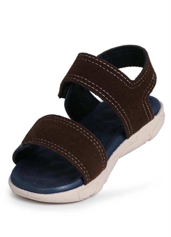 Molekinho - Sandália Infantil Molekinho Camurça e Costuras Marrom 2