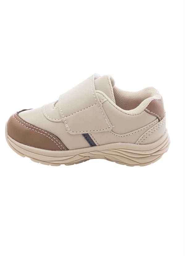 Perfecta - Tênis Infantil Bege em Sintético 3
