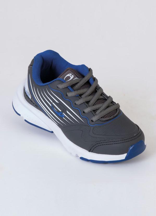 Outlet - Tênis Infantil Grafite com Solado Bicolor