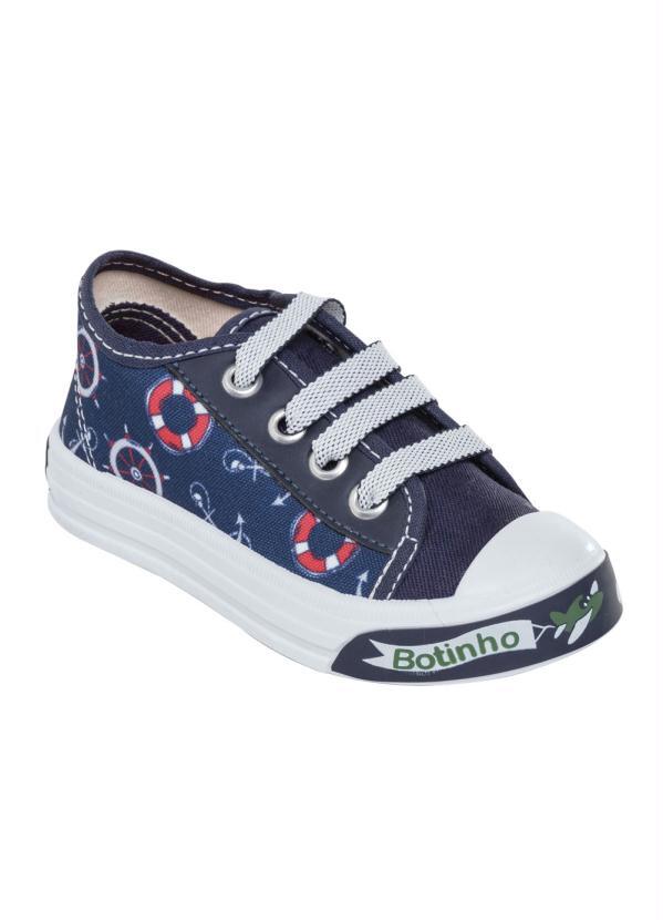 Outlet - Tênis Infantil Marinho com Estampa Navy