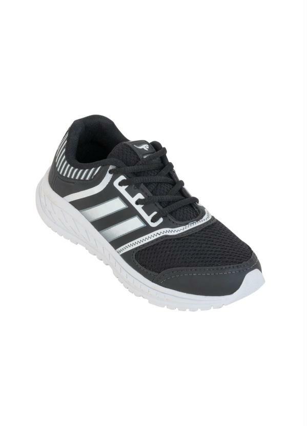 Outlet - Tênis Infantil Preto com Branco