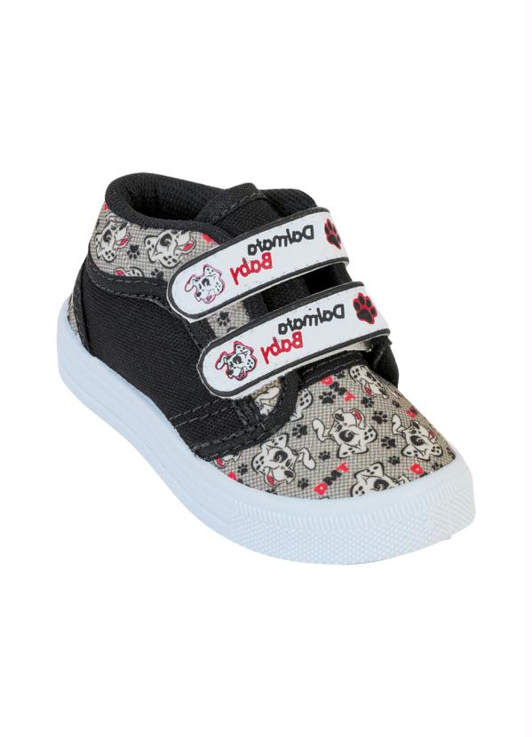 Perfecta - Tênis Infantil Preto com Fechamento em Velcro