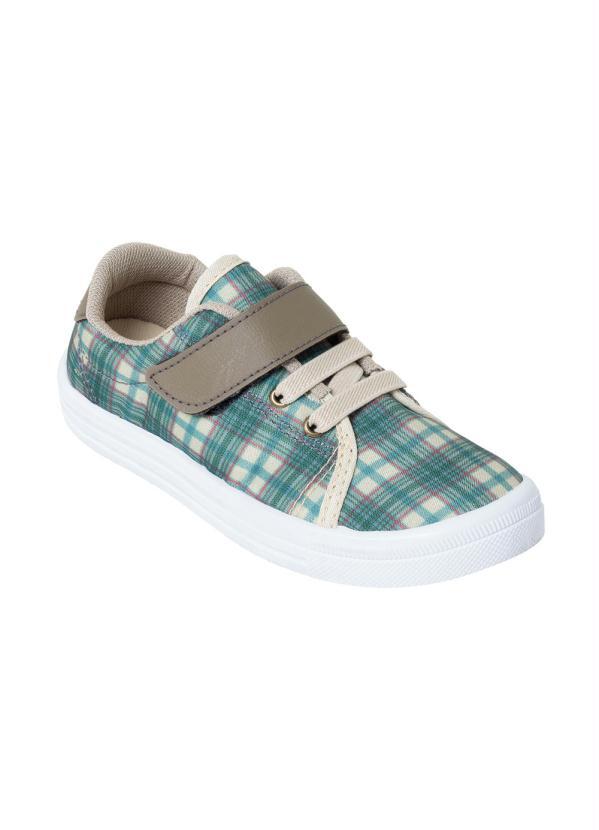 Queima Estoque - Tênis Infantil Xadrez com Velcro