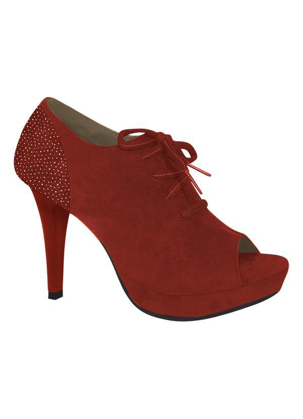 Outlet - Ankle Boot Vermelho