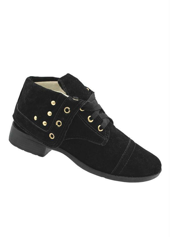 Outlet - Bota Coturno Feminina Preta