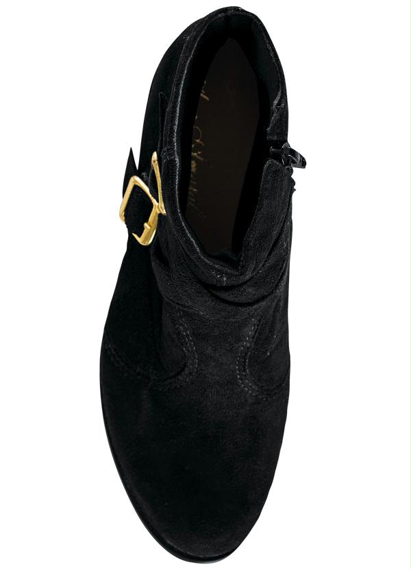 Quintess - Bota Curta Duas Fivelas Preta 4