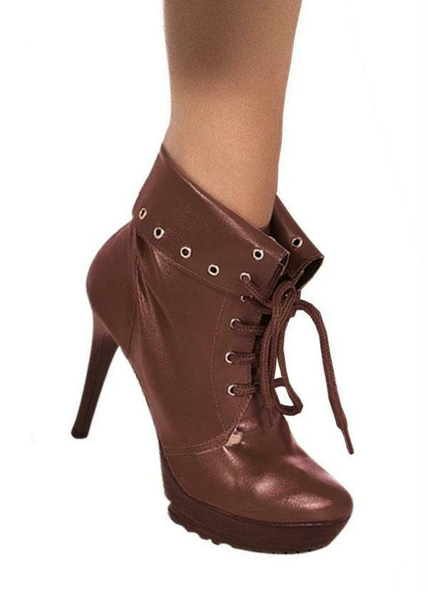 Outlet - Bota Marrom Estilo Militar