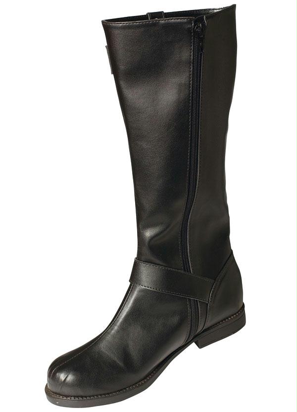 Outlet - Bota Preta com Solado Rasteiro 2