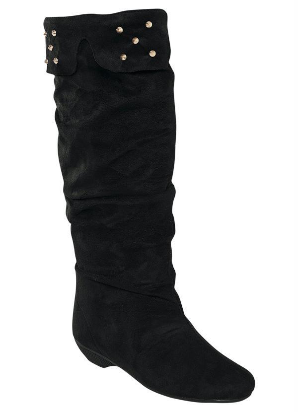 Perfecta - Bota Spikes Cano Longo Preta