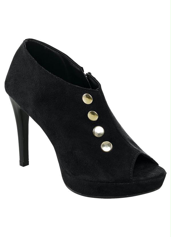Outlet - Open Boot com Detalhe de Botom Prata Preto