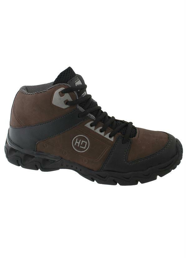 Outlet - Bota Masculina Marrom/Preto Cano Alto